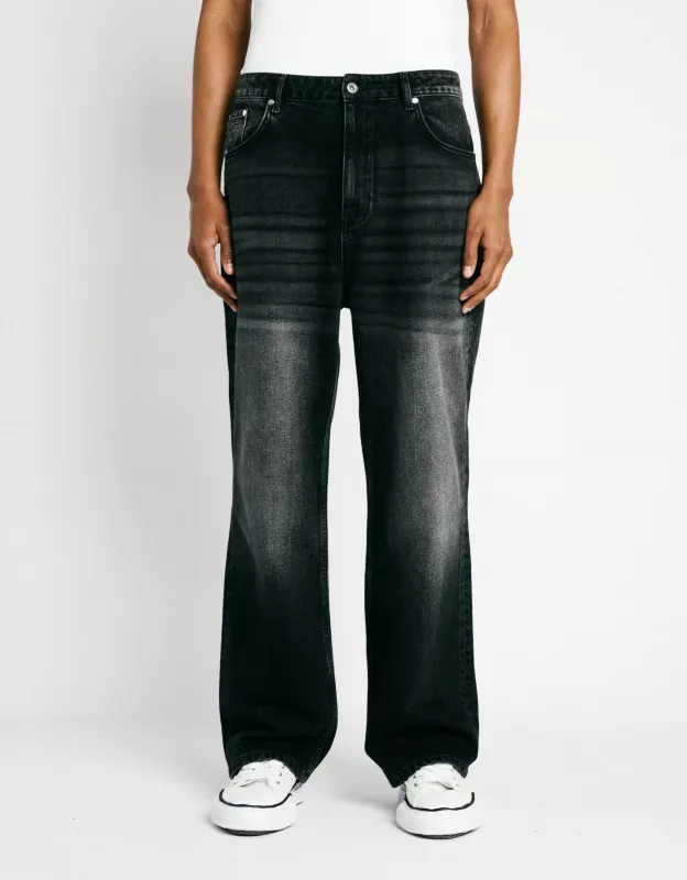 Double Pocket Jeans - Washed Black